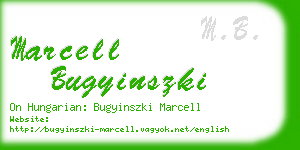 marcell bugyinszki business card